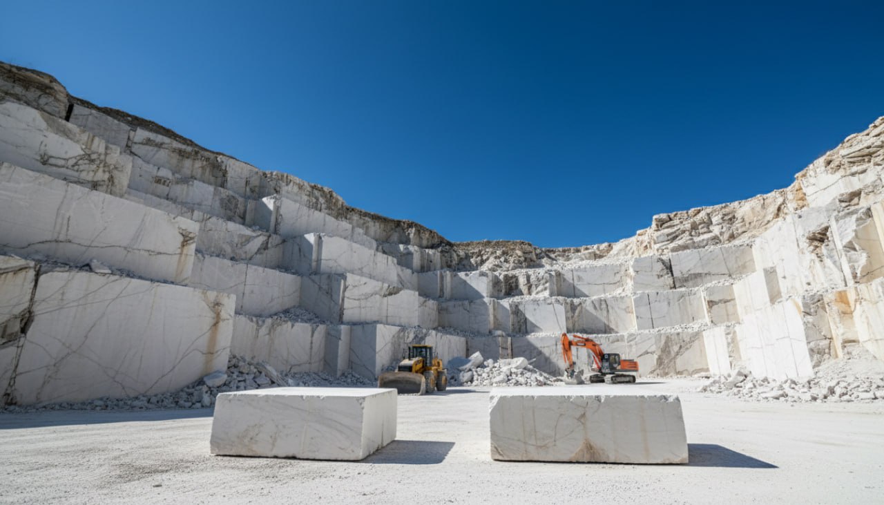 Мраморный карьер - масштаб производства